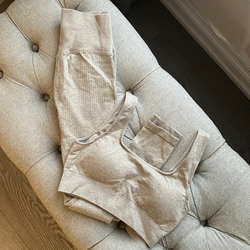 Tan coloured workout set or everyday comfortable set